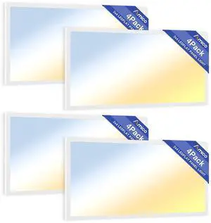 4 Pack 9000LM 2x4 LED Flat Panel Light Fixture, 72W, 3500K/4000K/5000K/5700K/6500K 5CCT Selectable Drop Ceiling Office Lights, 0-10V Dimmable, LED Drop Ceiling Light Fixtures, ETL/DLC 4 Pack 9000LM 2x4 LED Flat Panel Light Fixture, 72W, 3500K/4000K/5000K/5700K/6500K 5CCT Selectable Drop Ceiling Office Lights, 0-10V Dimmable, LED Drop Ceiling Light Fixtures, ETL/DLC