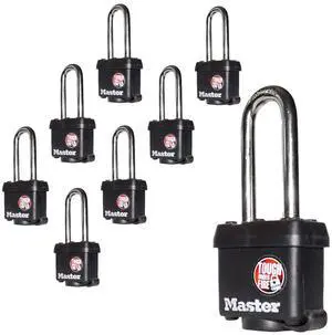 (8) Keyed Alike Padlocks w/Thermoplastic Coating and 2"(51mm) Tall Shackle incl 16 Keys - Model # 311KALH-8 (8) Keyed Alike Padlocks w/Thermoplastic Coating and 2"(51mm) Tall Shackle incl 16 Keys - Model # 311KALH-8