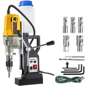 Magnetic Drill, 1100W 1.57" Boring Diameter, 2697lbf/12000N Portable Electric Mag Drill Press with 7 Bits, 580 RPM Max Speed Drilling Machine for any Surface and Home Improvement Magnetic Drill, 1100W 1.57" Boring Diameter, 2697lbf/12000N Portable Electric Mag Drill Press with 7 Bits, 580 RPM Max Speed Drilling Machine for any Surface and Home Improvement