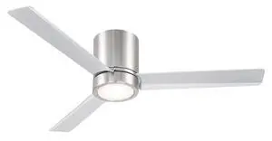 F644L-BN Roto Flush 52" 3-Blade LED Ceiling Fan in Brushed Nickel Finish with Brushed Nickel Blades and a Frosted White Lens F644L-BN Roto Flush 52" 3-Blade LED Ceiling Fan in Brushed Nickel Finish with Brushed Nickel Blades and a Frosted White Lens