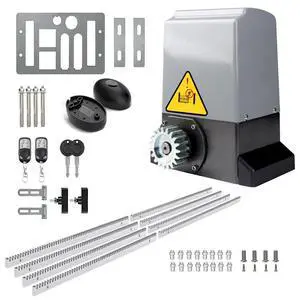 1800lb Automatic Sliding Gate Opener Rack Drive Operator for Heavy Driveway Slide Gates Up to 40 Feet, Rolling Gate Motor with 2 Remote Controls, Infrared Sensor & Complete Hardware Kit 1800lb Automatic Sliding Gate Opener Rack Drive Operator for Heavy Driveway Slide Gates Up to 40 Feet, Rolling Gate Motor with 2 Remote Controls, Infrared Sensor & Complete Hardware Kit