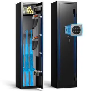 2-3 Gun Safe for Rifles and Pistols,No Assembly,Gun Cabinet with Alarm Function and Silent Mode,with Keypad Lock and Removable Shelves,Quick Access for Home,Office 2-3 Gun Safe for Rifles and Pistols,No Assembly,Gun Cabinet with Alarm Function and Silent Mode,with Keypad Lock and Removable Shelves,Quick Access for Home,Office