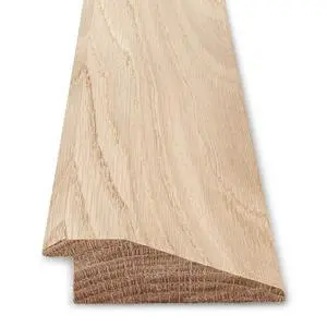 1 Inch Overlap Oak Edge Floor Transition Strip, 4-1/8" Wide x 72" Long, Red Oak Wood Threshold, Doorway Floor Molding for Wood, Tile, Carpet & Laminate Floors, Made in USA 1 Inch Overlap Oak Edge Floor Transition Strip, 4-1/8" Wide x 72" Long, Red Oak Wood Threshold, Doorway Floor Molding for Wood, Tile, Carpet & Laminate Floors, Made in USA