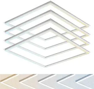 2x2 FT Edge-Lit Frame LED Panel Lights, 5CCT Selectable 3000K-6500K, 2600/3900/5200LM, 20W/30W/40W Switch, Grid Drop Ceiling Lights, 0-10V Dimmable, Damp Rated, 100-277V, ETL Listed (4 Pack) 2x2 FT Edge-Lit Frame LED Panel Lights, 5CCT Selectable 3000K-6500K, 2600/3900/5200LM, 20W/30W/40W Switch, Grid Drop Ceiling Lights, 0-10V Dimmable, Damp Rated, 100-277V, ETL Listed (4 Pack)