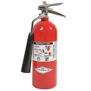 322 5lb CO2 Fire Extinguisher with Chrome Plated Brass Valve and Wall Hanger 322 5lb CO2 Fire Extinguisher with Chrome Plated Brass Valve and Wall Hanger