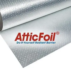 Original Attic Radiant Barrier - 26 Wide / 1000 sq ft, Tearproof Perforated/Breathable Double-Sided Pure Aluminum Foil Insulation + Free Tape, Blocks 97% Radiant Heat (1000 sq. ft roll) Original Attic Radiant Barrier - 26 Wide / 1000 sq ft, Tearproof Perforated/Breathable Double-Sided Pure Aluminum Foil Insulation + Free Tape, Blocks 97% Radiant Heat (1000 sq. ft roll)