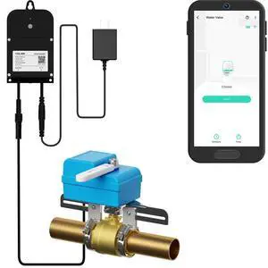 Smart Water Valve Controller, with Valve Operator, Easy No-Plumber DIY Installation, Remote Control, Compatible with Alexa/Google Assistant, IFTTT - Hub Required Smart Water Valve Controller, with Valve Operator, Easy No-Plumber DIY Installation, Remote Control, Compatible with Alexa/Google Assistant, IFTTT - Hub Required