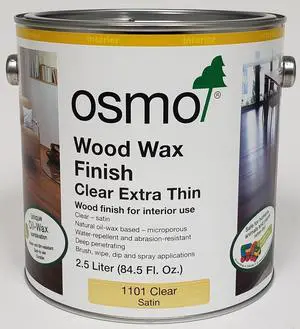 Wood Wax Finish Extra Thin, 1101 Clear - 2.5 Liter Wood Wax Finish Extra Thin, 1101 Clear - 2.5 Liter