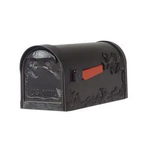 Special Lite Hummingbird Curbside Mailbox - Black Aluminum Mailbox for Post Mount - SCB-1005-BLK Special Lite Hummingbird Curbside Mailbox - Black Aluminum Mailbox for Post Mount - SCB-1005-BLK