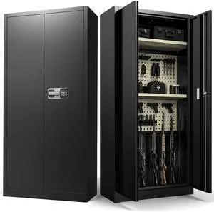 Metal Storage Cabinet Safe with Digital Keypad & Dual Alarm | Secure Rifle Storage Cabinet with Adjustable Shelves & Removable Pegboards for Garage Cabinet & Home Cabinet Metal Storage Cabinet Safe with Digital Keypad & Dual Alarm | Secure Rifle Storage Cabinet with Adjustable Shelves & Removable Pegboards for Garage Cabinet & Home Cabinet
