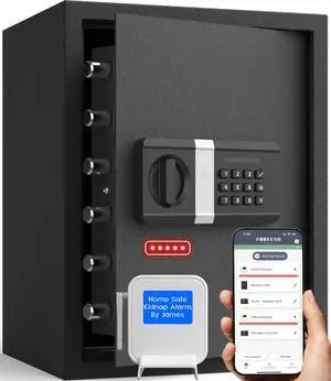 FORFEND Smart Home Safes | WiFi Safe Box App Unlock/Alarm | Voice Control, Kidnap SOS Alarm, Tamper Detect, Frozen Mode | Money Security Lockbox History Track | Digital Caja Fuerte Remote Live Monitor FORFEND Smart Home Safes | WiFi Safe Box App Unlock/Alarm | Voice Control, Kidnap SOS Alarm, Tamper Detect, Frozen Mode | Money Security Lockbox History Track | Digital Caja Fuerte Remote Live Monitor