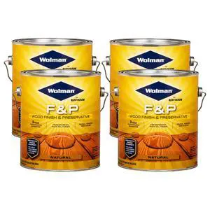 14396-4PK F&P Oil-Based Wood Finish & Preservative Transparent Stain, Gallon, Natural, 4 Pack 14396-4PK F&P Oil-Based Wood Finish & Preservative Transparent Stain, Gallon, Natural, 4 Pack