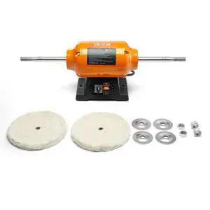 1/2HP Bench Buffer Polisher, 8-inch Bench Polishing Buffing Machine, 1725RPM/3450RPM Dual Speed Benchtop Polisher with 2PCS Cotton Wheels & Cast Iron Base for Metal, Jewelry, Wood Polishing 1/2HP Bench Buffer Polisher, 8-inch Bench Polishing Buffing Machine, 1725RPM/3450RPM Dual Speed Benchtop Polisher with 2PCS Cotton Wheels & Cast Iron Base for Metal, Jewelry, Wood Polishing