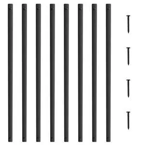 Staircase Metal Balusters, 38" x 1" Flat Aluminum Alloy Decorative Banister Spindles, 72 Pack Deck Baluster with Screws, Classic Hollow Deck Railing Satin Black Powder Coated for Porch Staircase Metal Balusters, 38" x 1" Flat Aluminum Alloy Decorative Banister Spindles, 72 Pack Deck Baluster with Screws, Classic Hollow Deck Railing Satin Black Powder Coated for Porch