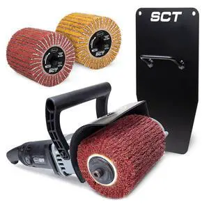 Contour SCT Surface Conditioning Tool With Storage Rack | Heavy Duty Automotive Metal Preparation Tools Includes 120 Grit Finishing Drum 80 and 120 Grit Stripping Drums Contour SCT Surface Conditioning Tool With Storage Rack | Heavy Duty Automotive Metal Preparation Tools Includes 120 Grit Finishing Drum 80 and 120 Grit Stripping Drums