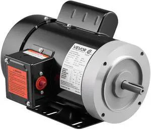 1 HP Electric Motor, 1725RPM Air Compressor Motor, CW/CCW Rotation, 5/8 inch Shaft Diameter, 1.88inch Shaft Length, 4.1N.m Torque, Single-Phase, TEFC Cooling, 115V/230V, 56 Frame 1 HP Electric Motor, 1725RPM Air Compressor Motor, CW/CCW Rotation, 5/8 inch Shaft Diameter, 1.88inch Shaft Length, 4.1N.m Torque, Single-Phase, TEFC Cooling, 115V/230V, 56 Frame
