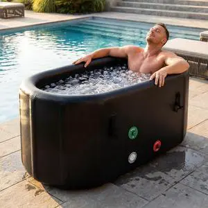 XXL Ice Bath Tub for Athletes, Portable Bathtub, Inflatable Cold Plunge Tub with Cover& Pump,193-Gallon Long-Lasting Insulation, Water-Absorbent Mat, for Outdoor & Indoor Use XXL Ice Bath Tub for Athletes, Portable Bathtub, Inflatable Cold Plunge Tub with Cover& Pump,193-Gallon Long-Lasting Insulation, Water-Absorbent Mat, for Outdoor & Indoor Use