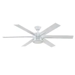 Ceiling Fans Kaliza Modern 56 Inch Ceiling Fan with Light, Remote Control Fan, LED Indoor Fan with 6 Blades, Gray Wash and White Blade Finish Options, White (51477-01) Ceiling Fans Kaliza Modern 56 Inch Ceiling Fan with Light, Remote Control Fan, LED Indoor Fan with 6 Blades, Gray Wash and White Blade Finish Options, White (51477-01)