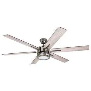 Ceiling Fans Kaliza Modern 56 Inch Ceiling Fan with Light, Remote Control Fan, LED Indoor Fan with 6 Blades, Black Pine and Pewter Blade Finish Options, Matte Nickel (51626-01) Ceiling Fans Kaliza Modern 56 Inch Ceiling Fan with Light, Remote Control Fan, LED Indoor Fan with 6 Blades, Black Pine and Pewter Blade Finish Options, Matte Nickel (51626-01)