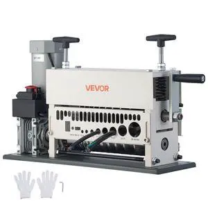 Electric Wire Stripper Machine, 0.06-1.57 in, 11 Channel Automatic Copper Cable Stripper, 370W Wire Stripper Tool with Manual Hand Crank Mode, Emergency Stop Button, for Scrap Copper Recycling Electric Wire Stripper Machine, 0.06-1.57 in, 11 Channel Automatic Copper Cable Stripper, 370W Wire Stripper Tool with Manual Hand Crank Mode, Emergency Stop Button, for Scrap Copper Recycling