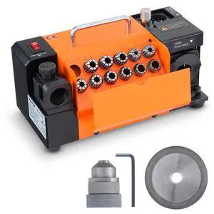 Drill Bits Sharpener, MR-13A Drill Bits Grinder Sharpener 3-13mm, 95° to 135° Point Angle Adjustable Drill Bit Re-Sharpener, Portable Bits Sharpening Machine with 11 Collets, CBN Wheel for HSS Drill Bits Sharpener, MR-13A Drill Bits Grinder Sharpener 3-13mm, 95° to 135° Point Angle Adjustable Drill Bit Re-Sharpener, Portable Bits Sharpening Machine with 11 Collets, CBN Wheel for HSS