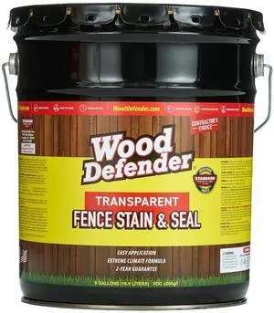 Transparent Fence Wood Stain and Seal in One, Oil-Based Penetrating Sealer, Professional-Grade, Long-Lasting, Weather-Resistant Protector, Black Walnut, 5-Gallon Transparent Fence Wood Stain and Seal in One, Oil-Based Penetrating Sealer, Professional-Grade, Long-Lasting, Weather-Resistant Protector, Black Walnut, 5-Gallon
