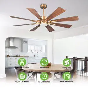 60 inch Gold Ceiling Fan, Indoor & Outdoor Large Ceiling Fans with Lights and Remote, 8 Blades, Quiet DC Motor, High Ceiling Fan for Kitchen Living Room Garage, 3 CCT, 6 Speed, Timer 60 inch Gold Ceiling Fan, Indoor & Outdoor Large Ceiling Fans with Lights and Remote, 8 Blades, Quiet DC Motor, High Ceiling Fan for Kitchen Living Room Garage, 3 CCT, 6 Speed, Timer