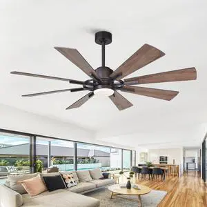 60 inch Ceiling Fans with Lights and Remote, Black Farmhouse Chandelier Fan, 8 Blades, Quiet DC Motor, Indoor/Outdoor ETL Large Ceiling Fan for Kitchen Living Room Garage, 3 CCT, 6 Speed, Timer 60 inch Ceiling Fans with Lights and Remote, Black Farmhouse Chandelier Fan, 8 Blades, Quiet DC Motor, Indoor/Outdoor ETL Large Ceiling Fan for Kitchen Living Room Garage, 3 CCT, 6 Speed, Timer