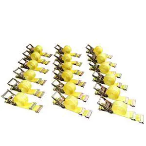 E-Track Ratchet Tie Down Straps, 2 in x 15 ft, 4,400 lb Breaking Strength, 18-Pack E-Track Ratchet Tie Down Straps, 2 in x 15 ft, 4,400 lb Breaking Strength, 18-Pack