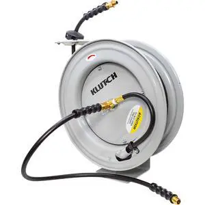 Auto Rewind Air Hose Reel - with 1/2in. x 50ft. Rubber Hose, 300 PSI Auto Rewind Air Hose Reel - with 1/2in. x 50ft. Rubber Hose, 300 PSI
