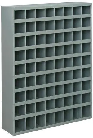 363-95 Gray Cold Rolled Steel 72 Opening Bin with Slope Self Design, 33-3/4" Width x 42" Height x 12" Depth 363-95 Gray Cold Rolled Steel 72 Opening Bin with Slope Self Design, 33-3/4" Width x 42" Height x 12" Depth