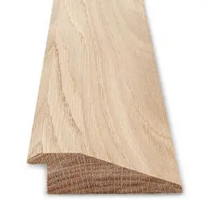 3/4" High Solid Oak Overlap | Overlaps and Transitions a 3/4" Height Difference | 3 1/2" Wide | Floor Transition | 92 Inches Long | Made in The USA 3/4" High Solid Oak Overlap | Overlaps and Transitions a 3/4" Height Difference | 3 1/2" Wide | Floor Transition | 92 Inches Long | Made in The USA