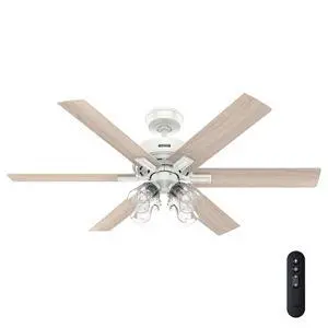 Fonthill Indoor Ceiling Fan With Light, Remote, 52-inch, Fresh White, Fast Install, 6-speeds (Fresh White) Fonthill Indoor Ceiling Fan With Light, Remote, 52-inch, Fresh White, Fast Install, 6-speeds (Fresh White)
