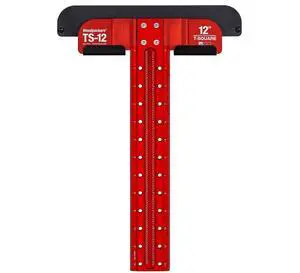 T Square, 12 Inch, Precision Woodworking T-Square Ruler, Built-in Edge Support, Scribing & Shelf Pin Guides, Rack-It Mount, Made in USA T Square, 12 Inch, Precision Woodworking T-Square Ruler, Built-in Edge Support, Scribing & Shelf Pin Guides, Rack-It Mount, Made in USA