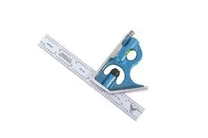 2-Piece Combination Square - 18" Machinist Blade with English & Metric Graduation, Includes Cast Iron Square Head Featuring Level Vial & Scribe Tool, Precision Combo Square - Made in USA 2-Piece Combination Square - 18" Machinist Blade with English & Metric Graduation, Includes Cast Iron Square Head Featuring Level Vial & Scribe Tool, Precision Combo Square - Made in USA