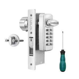 100% Keyless Keypad Storefront Lock DIY Replace Adams Rite Commercial Mortise, No Drilling Needed, Aluminium Swing Deadbolt for Glass Door (Silver, Hook Bolt 1-1/8") 100% Keyless Keypad Storefront Lock DIY Replace Adams Rite Commercial Mortise, No Drilling Needed, Aluminium Swing Deadbolt for Glass Door (Silver, Hook Bolt 1-1/8")