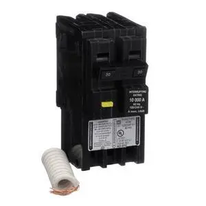 Square D by Square D - HOM230GFIC Homeline Circuit Breaker, 30-Amp, 120/240V, 2-Pole, GFCI, Plug-In Mount Square D by Square D - HOM230GFIC Homeline Circuit Breaker, 30-Amp, 120/240V, 2-Pole, GFCI, Plug-In Mount