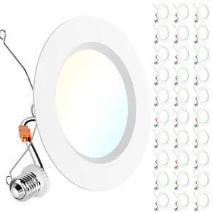Sunco 30 Pack 6 Inch LED Recessed Light Retrofit, Can Lights for Ceiling, 1700 LM High Brightness, Selectable CCT 2700K/3000K/4000K/5000K/6000K, 17W=120W, Dimmable, Baffle Trim, Damp Rated UL Sunco 30 Pack 6 Inch LED Recessed Light Retrofit, Can Lights for Ceiling, 1700 LM High Brightness, Selectable CCT 2700K/3000K/4000K/5000K/6000K, 17W=120W, Dimmable, Baffle Trim, Damp Rated UL