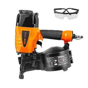 Coil Siding Nailer CN65, 1-1/4" to 2-1/2" 15 Degree Pneumatic Siding Nail Gun with Tool-Less Depth Adjustment, 70-120PSI Air Coil Nailer for Siding, Pallet Sheathing, Wooding, Fencing, Decking Coil Siding Nailer CN65, 1-1/4" to 2-1/2" 15 Degree Pneumatic Siding Nail Gun with Tool-Less Depth Adjustment, 70-120PSI Air Coil Nailer for Siding, Pallet Sheathing, Wooding, Fencing, Decking