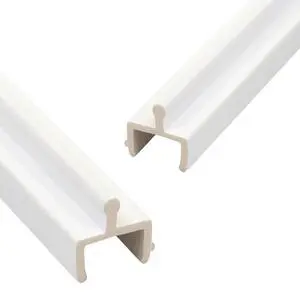 KC Hardware Vinyl Sliding Screen Door Track, Sliding Door Bottom Track Replacement, Patio Screen Door Repair Guide- White Vinyl (96 Inch, 2, Pack) KC Hardware Vinyl Sliding Screen Door Track, Sliding Door Bottom Track Replacement, Patio Screen Door Repair Guide- White Vinyl (96 Inch, 2, Pack)