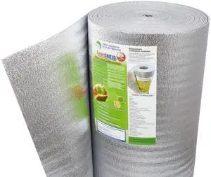SmartSHIELD -5mm 48''X50ft Reflective Insulation Roll, Foam Core Radiant Barrier, Heat-Cold Shield, Thermal Foil Insulation - Pure Aluminum SmartSHIELD -5mm 48''X50ft Reflective Insulation Roll, Foam Core Radiant Barrier, Heat-Cold Shield, Thermal Foil Insulation - Pure Aluminum