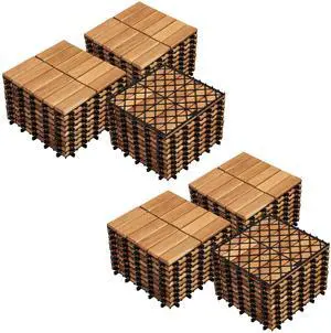 54pcs Acacia Wood,Interlocking Deck Tiles with Non-Slip Surface,Easy Snap Waterproof Flooring Tiles for Indoor Outdoor,Cracking Resistant Patio Backyard Decor for All Weather Use,Wood 54pcs Acacia Wood,Interlocking Deck Tiles with Non-Slip Surface,Easy Snap Waterproof Flooring Tiles for Indoor Outdoor,Cracking Resistant Patio Backyard Decor for All Weather Use,Wood