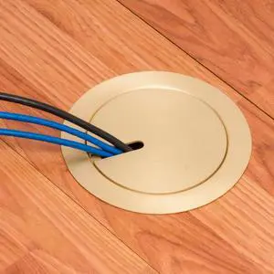 FLBR5420 Recessed Power and Data Round Floor Box (Brass) FLBR5420 Recessed Power and Data Round Floor Box (Brass)