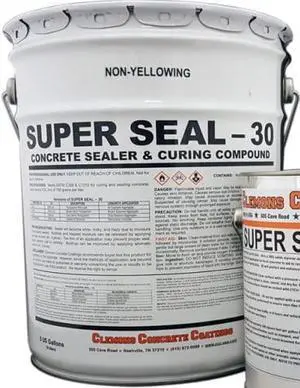 SuperSeal 30 High-Gloss Concrete Sealer 5-Gallon Solvent-Based Styrene Acrylic for Brick Pavers, Stamped Concrete & Decorative Surfaces SuperSeal 30 High-Gloss Concrete Sealer 5-Gallon Solvent-Based Styrene Acrylic for Brick Pavers, Stamped Concrete & Decorative Surfaces