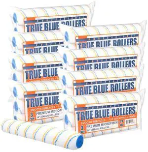 True Blue 14" Professional Paint Roller Covers, 14 Inch, Best for All Types of Painting Surfaces, Refill Bulk Pack (24, 3/8" Nap) True Blue 14" Professional Paint Roller Covers, 14 Inch, Best for All Types of Painting Surfaces, Refill Bulk Pack (24, 3/8" Nap)