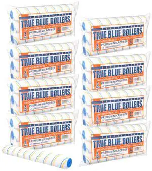 True Blue 14" Professional Paint Roller Covers, 14 Inch, Best for All Types of Painting Surfaces, Refill Bulk Pack (24, 1/2" Nap) True Blue 14" Professional Paint Roller Covers, 14 Inch, Best for All Types of Painting Surfaces, Refill Bulk Pack (24, 1/2" Nap)