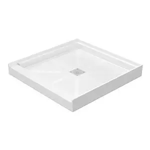 36"L×36"W×4"H SMC Shower Pan For Bathroom, Single Threshold Shower Bases with Non-Slip Textured Surface and Stainless Steel Shower Drain Cover, White 36"L×36"W×4"H SMC Shower Pan For Bathroom, Single Threshold Shower Bases with Non-Slip Textured Surface and Stainless Steel Shower Drain Cover, White