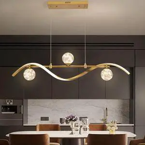 LED Linear Kitchen Island Light Fixtures, Modern Dimmable Dining Room Light Fixture 4-Light LED Linear Kitchen Island Light Fixtures, Modern Dimmable Dining Room Light Fixture 4-Light