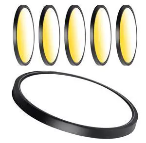 15.8 Inch Black Flush Mount Ceiling Light Dimmable, 6 Pack, 24W, 3 Color Temperature Seletable, ETL 15.8 Inch Black Flush Mount Ceiling Light Dimmable, 6 Pack, 24W, 3 Color Temperature Seletable, ETL