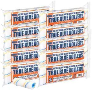 True Blue 4" Professional Paint Roller Covers, 4 Inch, Best for All Types of Painting Surfaces, Refill Bulk Pack (200, 1/2" Nap) True Blue 4" Professional Paint Roller Covers, 4 Inch, Best for All Types of Painting Surfaces, Refill Bulk Pack (200, 1/2" Nap)